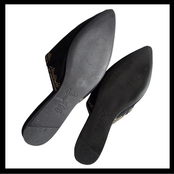 Joie Adia Mules  Embroidered Flats Shoes - Picture 6 of 6